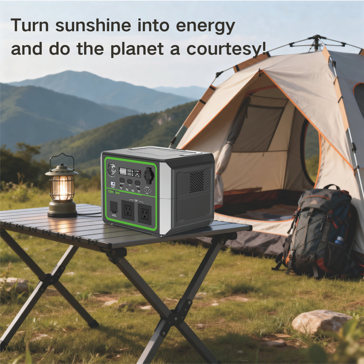 QT-BP060B 600W 336Wh US Portable Power Station Camping Solar Generator