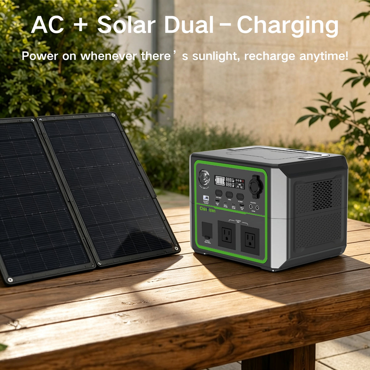 QT-BP060B 600W 336Wh US Portable Power Station Camping Solar Generator