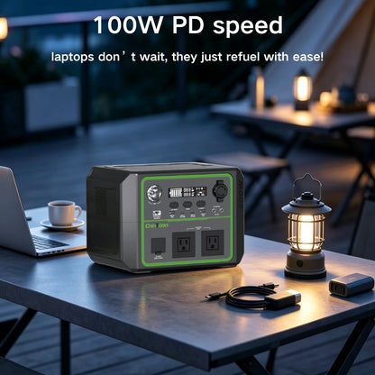 QT-BP060B 600W 336Wh US Portable Power Station Camping Solar Generator