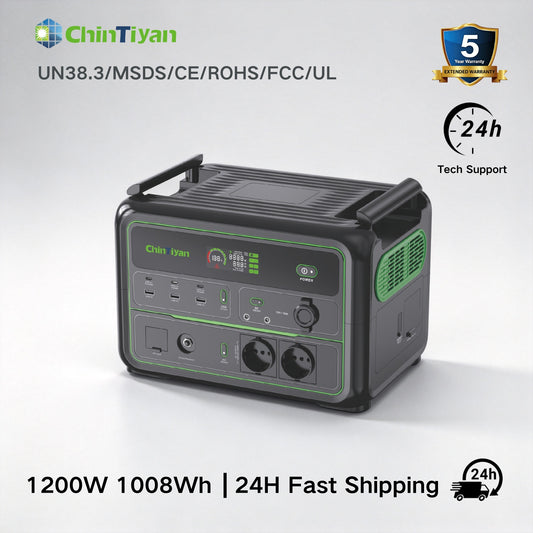 QT-BP120C 1200W 1008Wh EU Portable Power Station LiFePO4 Solar Generator Emergency Backup Battery with Wireless Charging