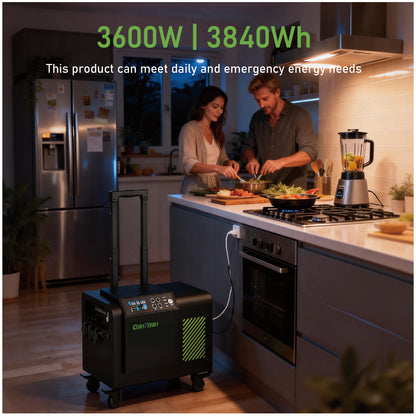 QT-BH0404A 3600W 3840Wh EUTrolley Portable Energy Storage Station For Home Power Generation