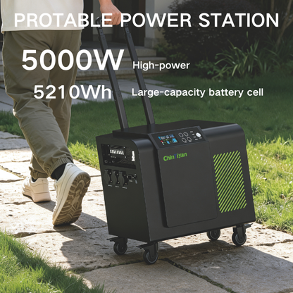 QT-BH0505C 5000W 5210Wh EU Trolley-Style Portable Power Station For Home and Outdoor Use