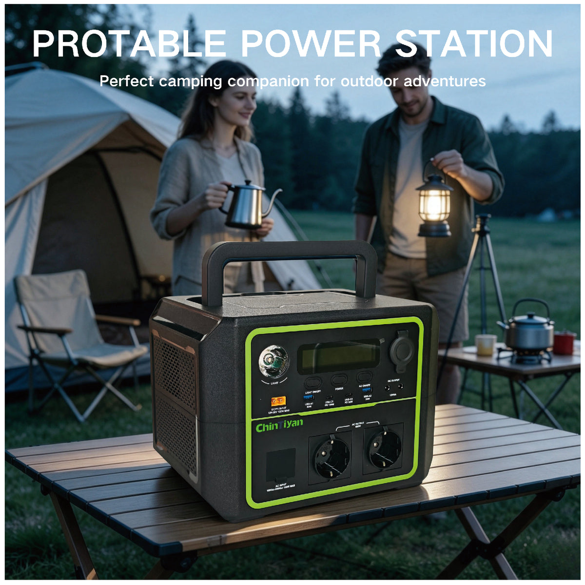 QT-BP060B 600W 336Wh Portable Power Station Camping Solar Generato