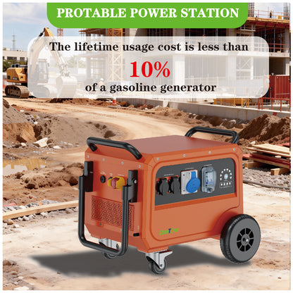 QT-BP500A 5000W 5120Wh EU IP54 Waterproof Industrial Portable Power station LiFePO4 Generator Replace Diesel Generator